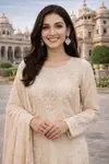Maya By Mrudangi Georgette Kurti With Bottom Dupatta Online Wholesale